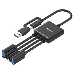 Sandberg usb-c/a to 2a+2c splitter 136-81 kép