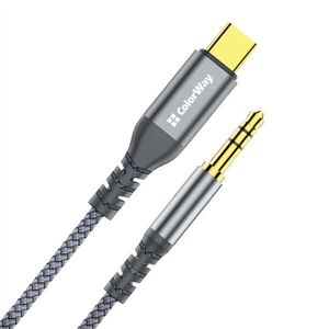Colorway adapter usb-c - 3.5 mm mini-jack, 1.2 m, szürke (cw-cbpd... kép