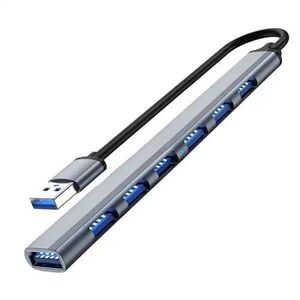 BlackBird 7 Portos USB 3.0 Hub - Alumínium kép