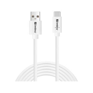 Sandberg 336-14 USB kábel USB 2.0 2 M USB C USB A Fehér kép