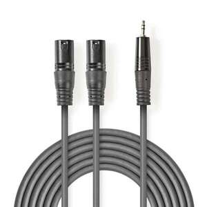 Szimmetrikus Audió Kábel | 2x XLR 3-tűs Dugasz | 3.5 mm Dugasz |... kép