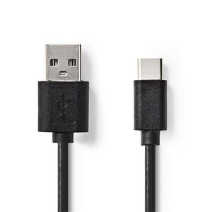 Nedis CCGL60601BK20 USB 2.0 2 M USB A USB C Fekete USB kábel kép
