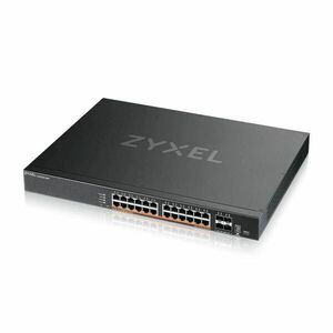 Zyxel switch 24x 2.5G PoE, AC: 700W, DC: 1440W, 4 x SFP+ uplink, ... kép