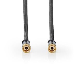 Nedis cstb41000gy50 f csatlakozós koax kábel, 75 ohm, 90 db, nég... kép