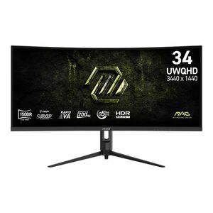 MSI MAG 342CQRF E20 ívelt gaming monitor, 34" UWQHD Rapid VA... kép