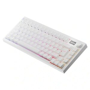 AVAX GM02 PRO Fehér 75% Gasket RGB tri-mode mechanikus billentyűz... kép
