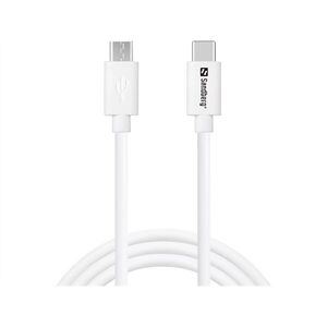 Sandberg 136-74 1 M USB C Micro-USB B Fehér USB kábel kép