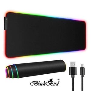 Blackbird egérpad gamer mz-rgb nighthalo 80x30cm 3mm vastag rgb... kép