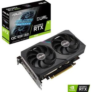 GeForce RTX 3060 12GB Dual V2 OC GDDR6 192bit (DUAL-RTX3060-O12G-V2/90YV0GB2-M0NA10) kép