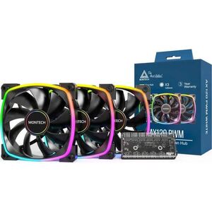 AX120 ARGB PWM 3 Pack Black kép