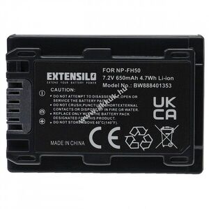 Helyettesítő EXTENSILO akku Sony típus NP-FH50 650mAh kép