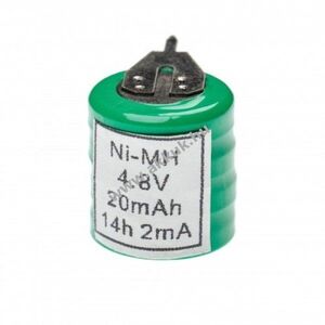 Gombakku típus 4/V15H (4 cella) 2Pines, Ni-MH, 4.8V, 20mAh kép