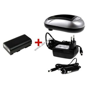 Helyettesítő akku + Akkutöltő Canon típus BP-915 szett kép