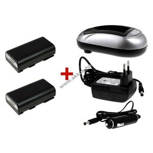 2db Helyettesítő akku + 1db Akkutöltő Canon típus BP-915 szett kép