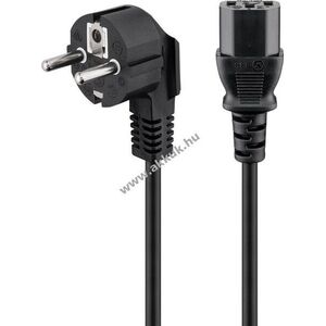 Goobay derékszögű IEC tápkábel 2m 3*0, 75mm² CEE 7/7 (Typ E/F) 90° C13 fekete kép