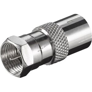Goobay F-adapter F-csatlakozó koax aljzat cink kép