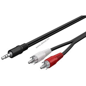 Goobay AUX audio adapterkábel 3, 5mm jack 2x RCA (cinch) csatlakozó sztereó kép