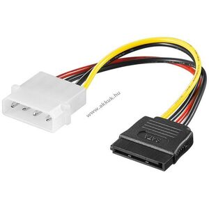 Goobay tápkábel átalakító 5, 25 és 4-tűs Molex → 15-tűs S-ATA tápcsatlakozó 0, 13m kép