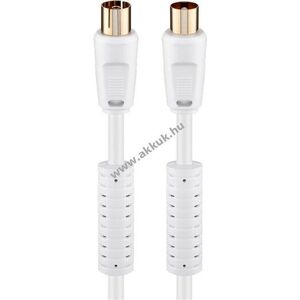 Goobay antennakábel ferrittel 80dB dupla árnyékolás koax csatlakozó > koax aljzat 10m kép