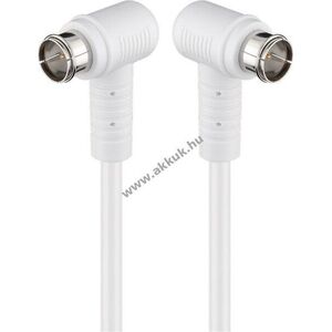 Goobay 90° SAT antennakábel 80dB dupla árnyékolás F-Quick 90° - F-Quick 90° 3, 5m kép