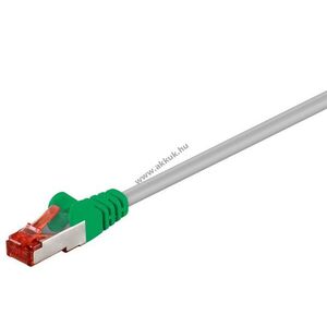 Goobay CAT6 Crossover S/FTP (PiMF) patchkábel 2m szürke/zöld CU LSZH kép
