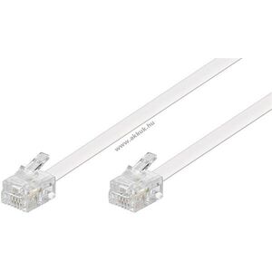 Goobay telefonkábel RJ11 6P4C-6P4C rézbevont alumínium (CCA) fehér 3m kép