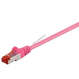 Goobay CAT-6 patchkábel S/FTP (PiMF) magenta CU halogénmentes köpeny LSZH 30m kép
