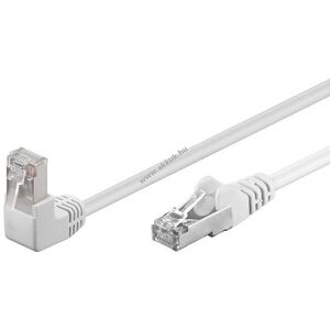 Goobay CAT-5e patchkábel 5m F/UTP CCA fehér 1x RJ45 90° (8P8C) kép
