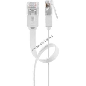 Goobay CAT6 lapos patchkábel U/UTP fehér rézvezető (CU) 5m kép