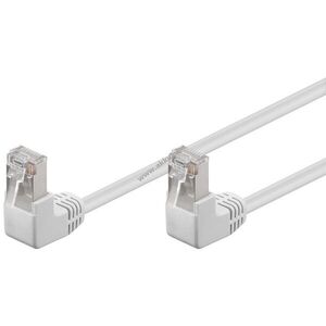 Goobay CAT-5e patchkábel F/UTP 2m 2x RJ45 90° (8P8C) CCA fehér kép