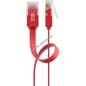 Goobay CAT6 lapos patchkábel U/UTP 3m piros Cu RJ45 kép