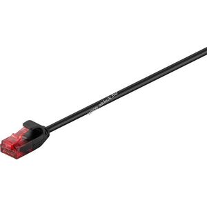 Goobay CAT6 Slim patchkábel U/UTP fekete CU 0, 15m kép