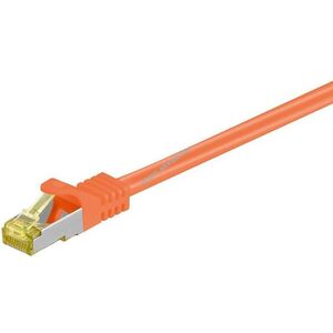 Goobay RJ45 patchkábel CAT 6A S/FTP (PiMF) CAT 7 CU LSZH 0, 5m narancs kép