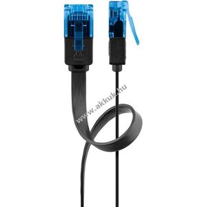 Goobay CAT6A lapos patchkábel U/UTP 1m fekete CU kép