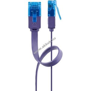 Goobay CAT 6A lapos U/UTP patchkábel lila 2m Cu RJ45 kép