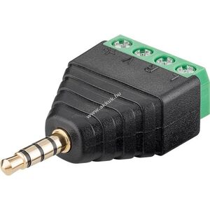 Goobay adapter sorkapocs 3, 5mm jack dugó 4-tűs sztereó csavaros rögzítéssel kép