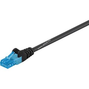 Goobay CAT6A U/UTP patch kábel 15m fekete rézvezető (CU) LSZH RJ45 10Gb/s kép
