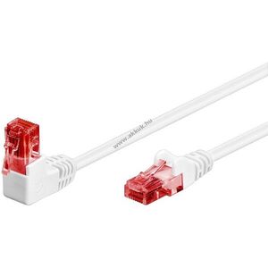 Goobay CAT-6 U/UTP patchkábel 1x90° RJ45 fehér 5m CCA kép