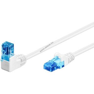 Goobay CAT6A U/UTP patchkábel 1x 90° RJ45, CCA (rézhéjazott alumínium), fehér, 2m kép