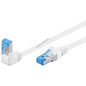 Goobay CAT 6A S/FTP (PiMF) 90° patchkábel 10m fehér CU LSZH kép