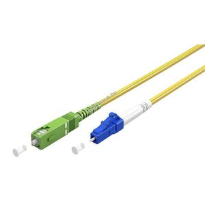Goobay optikai patchkábel SC-APC(8°) > LC-UPC 2m Singlemode OS2 Simplex LSZH 9/125µm sárga kép