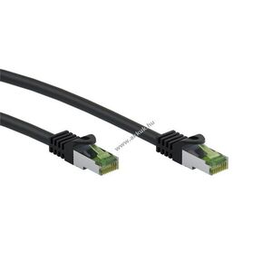 Goobay CAT 8.1 S/FTP patch kábel RJ45 (CAT 6A) 7, 5m fekete LSZH rézvezető 50μm aranyozott kép