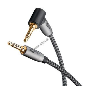 Goobay Plus Series AUX kábel 3, 5mm sztereó 90° 2m klinke-klinke aranyozott csatlakozó kép