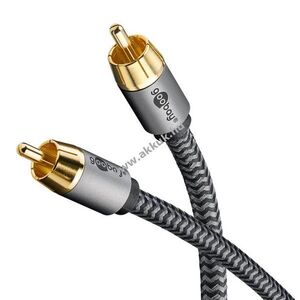 Goobay Plus Series Mono RCA kábel 5m RCA dugó - RCA dugó Subwoofer Center kép