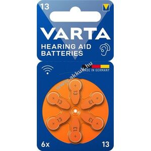 Varta Acoustic Special PR48 (13) hallókészülék elem 1, 45V 6db/csomag cink-levegő kép