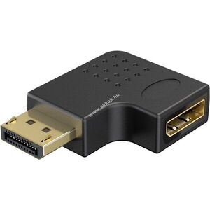 Goobay DisplayPort 90° balra hajlított adapter dugó-aljzat 8K/144Hz DSC UHBR13.5 kép