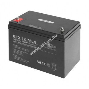 Wing BTX12-75LS 12V 75Ah ólom-zselés akku AGM kép