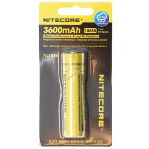 Nitecore NL1836R 18650 3600mAh USB-C töltőcsatlakozó töltéskijelző akku Li-Ion kép