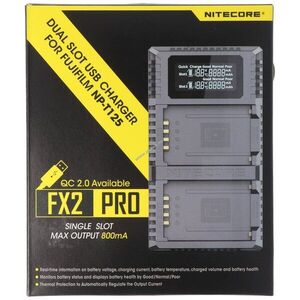 Nitecore FX2 PRO USB töltő Fujifilm NP-T125 akkukhoz GFX 50S GFX 50R kép