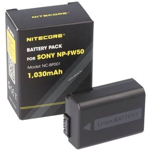 Nitecore NP-FW50 NC-BP001 videokamera akku 7, 4V 1030mAh Li-Ion kép